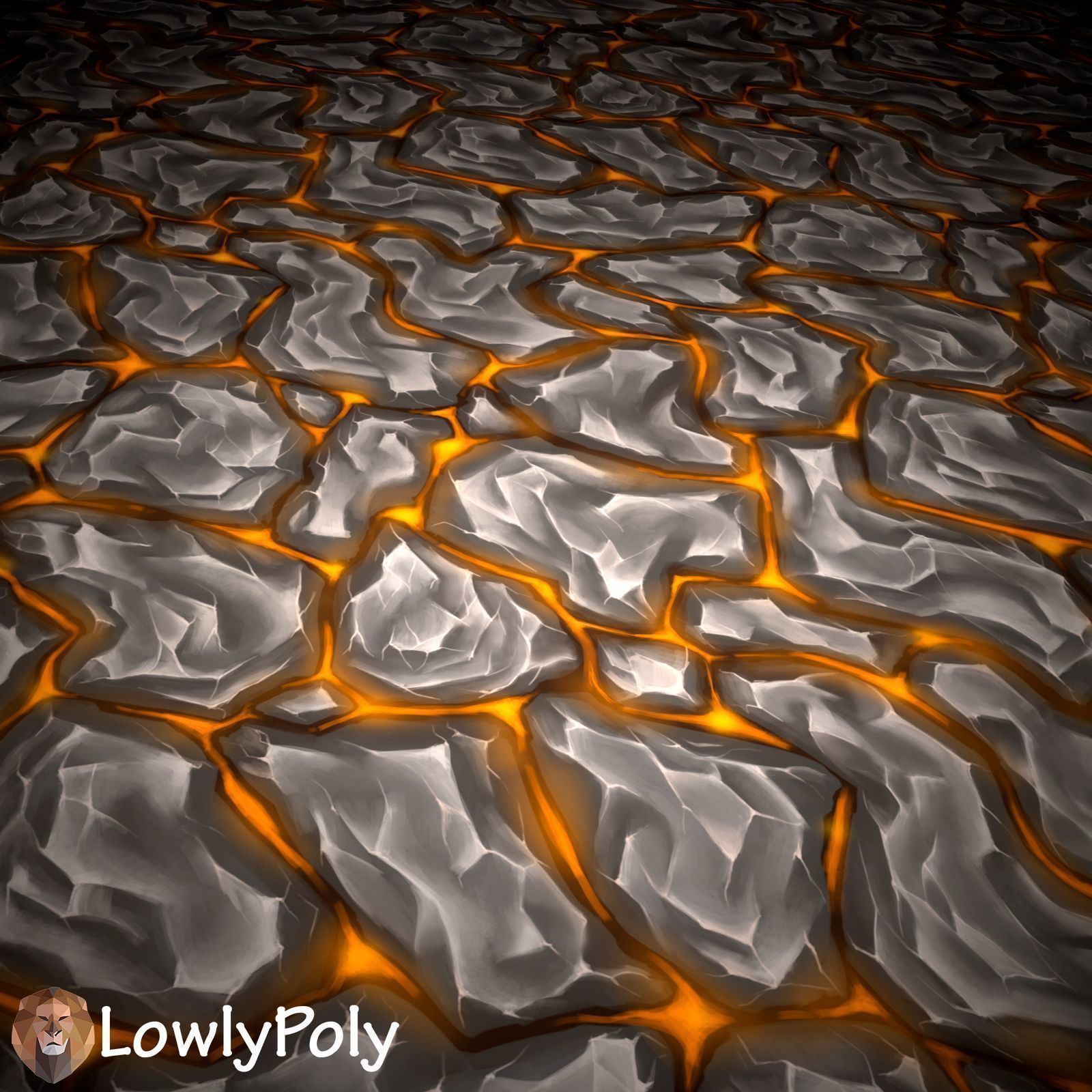 Stylized Lava Vol 35 - Hand Painted Textures Texture_12