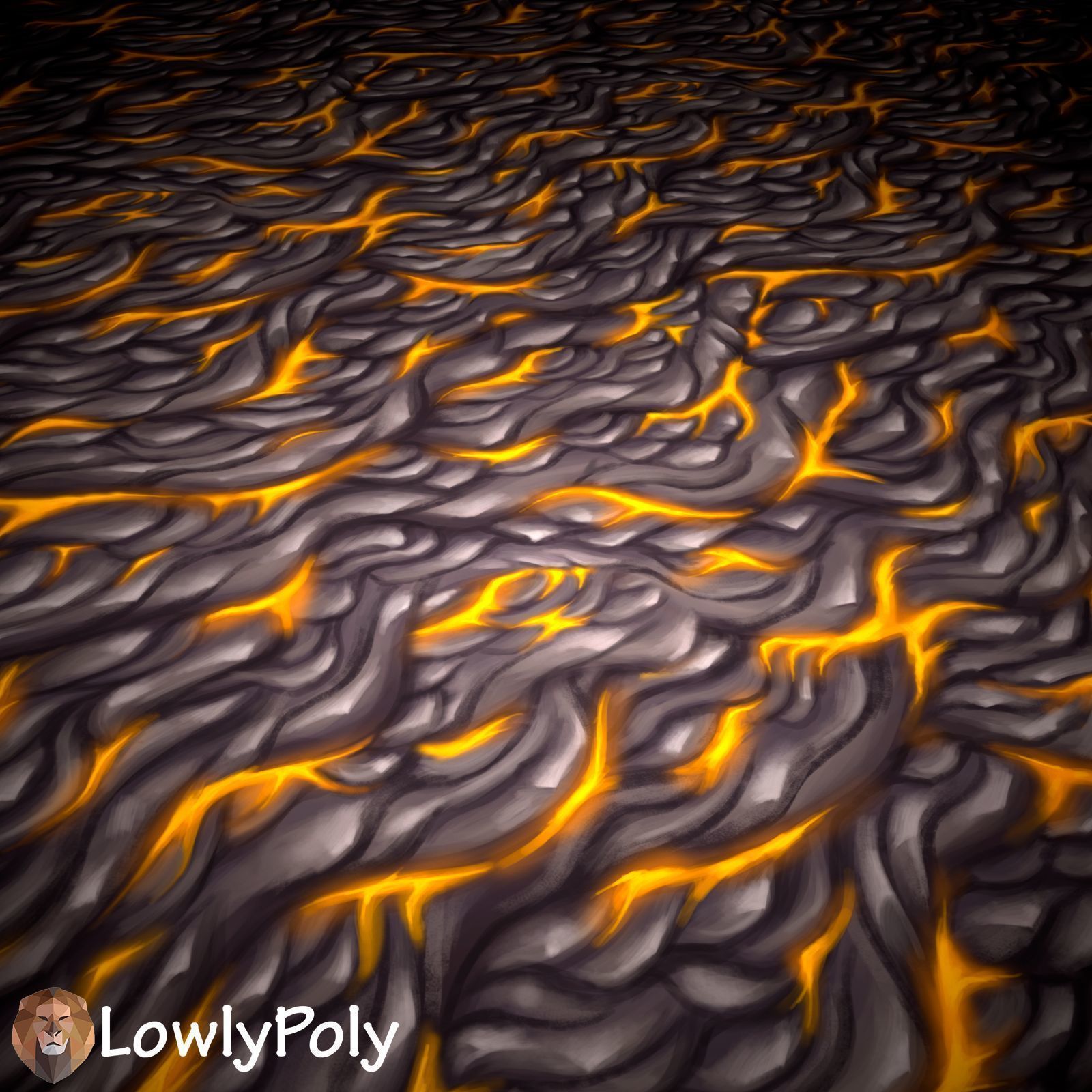 Stylized Lava Vol 35 - Hand Painted Textures Texture_11