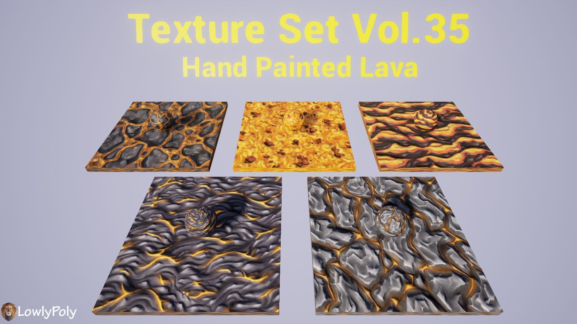 Stylized Lava Vol 35 - Hand Painted Textures Texture_13