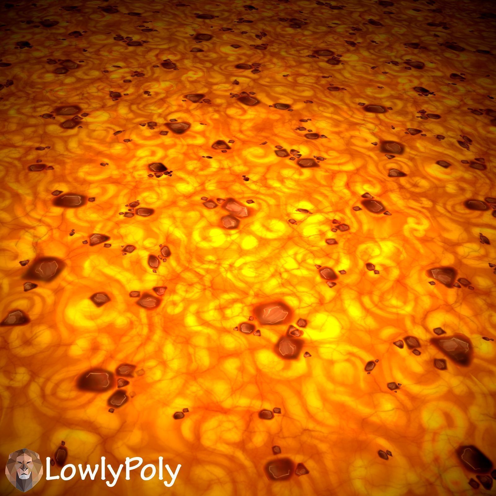 Stylized Lava Vol 35 - Hand Painted Textures Texture_8