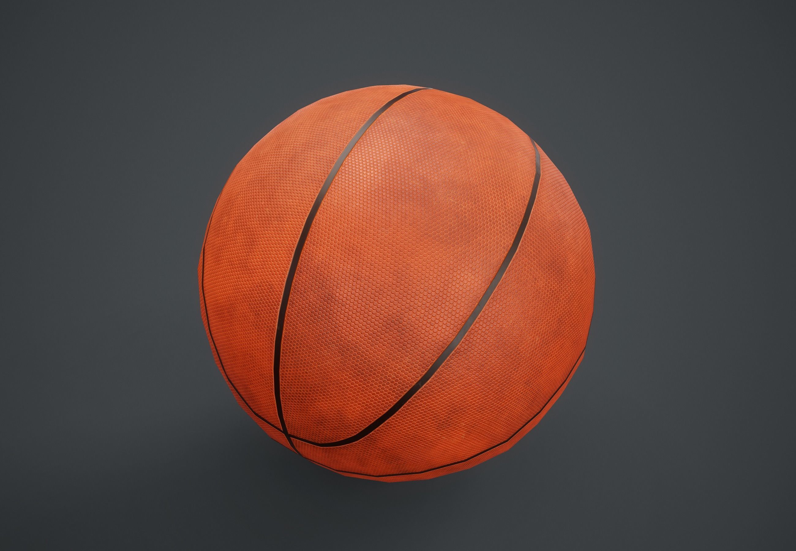 Basketball Ball PBR Game Ready Low-poly 3D model_4