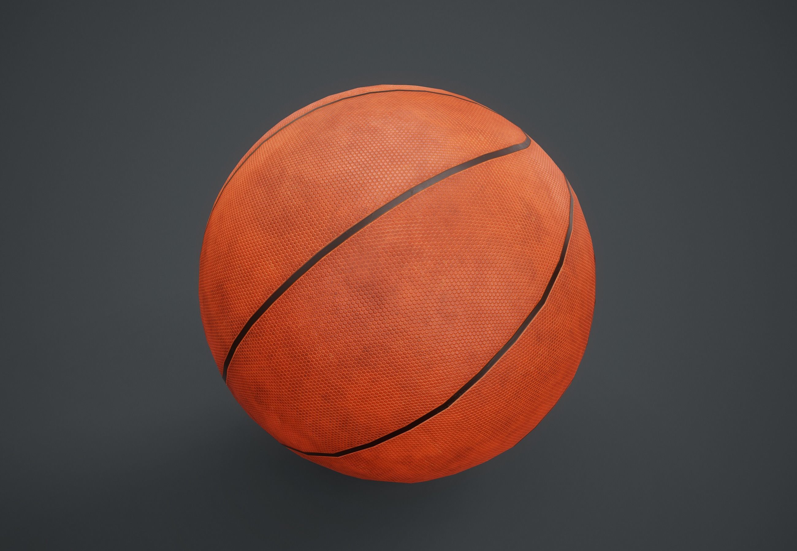 Basketball Ball PBR Game Ready Low-poly 3D model_3