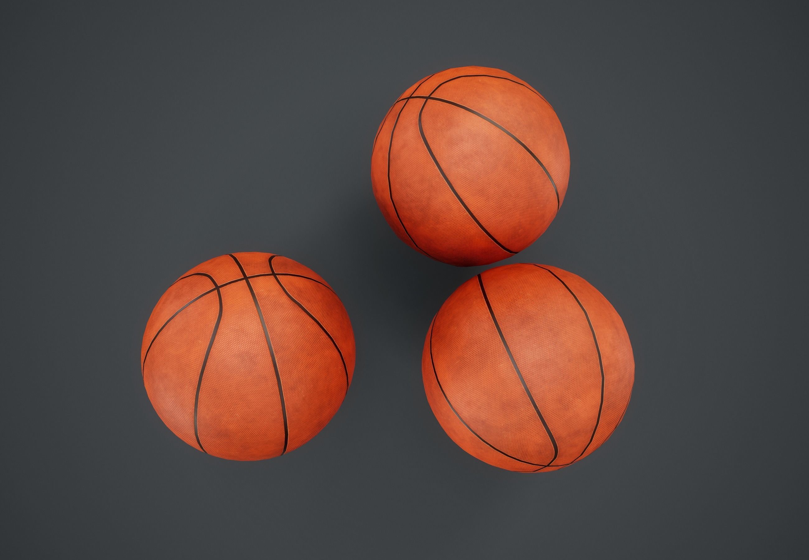 Basketball Ball PBR Game Ready Low-poly 3D model_9