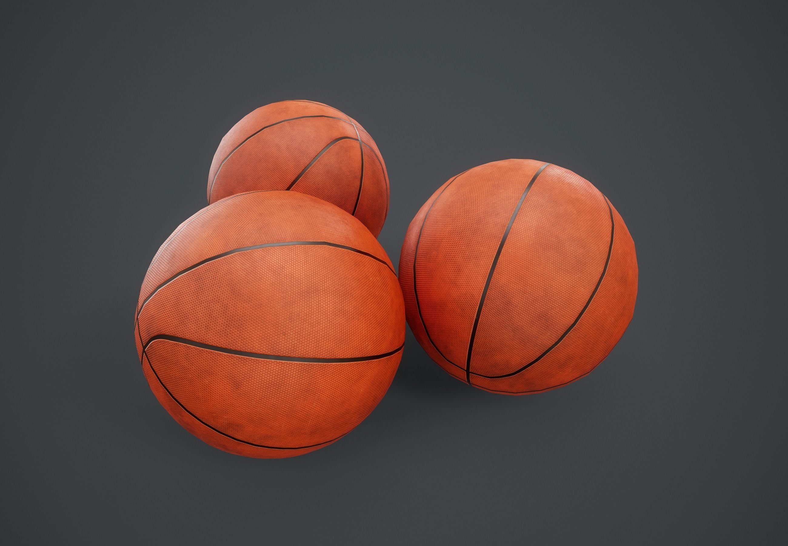 Basketball Ball PBR Game Ready Low-poly 3D model_8