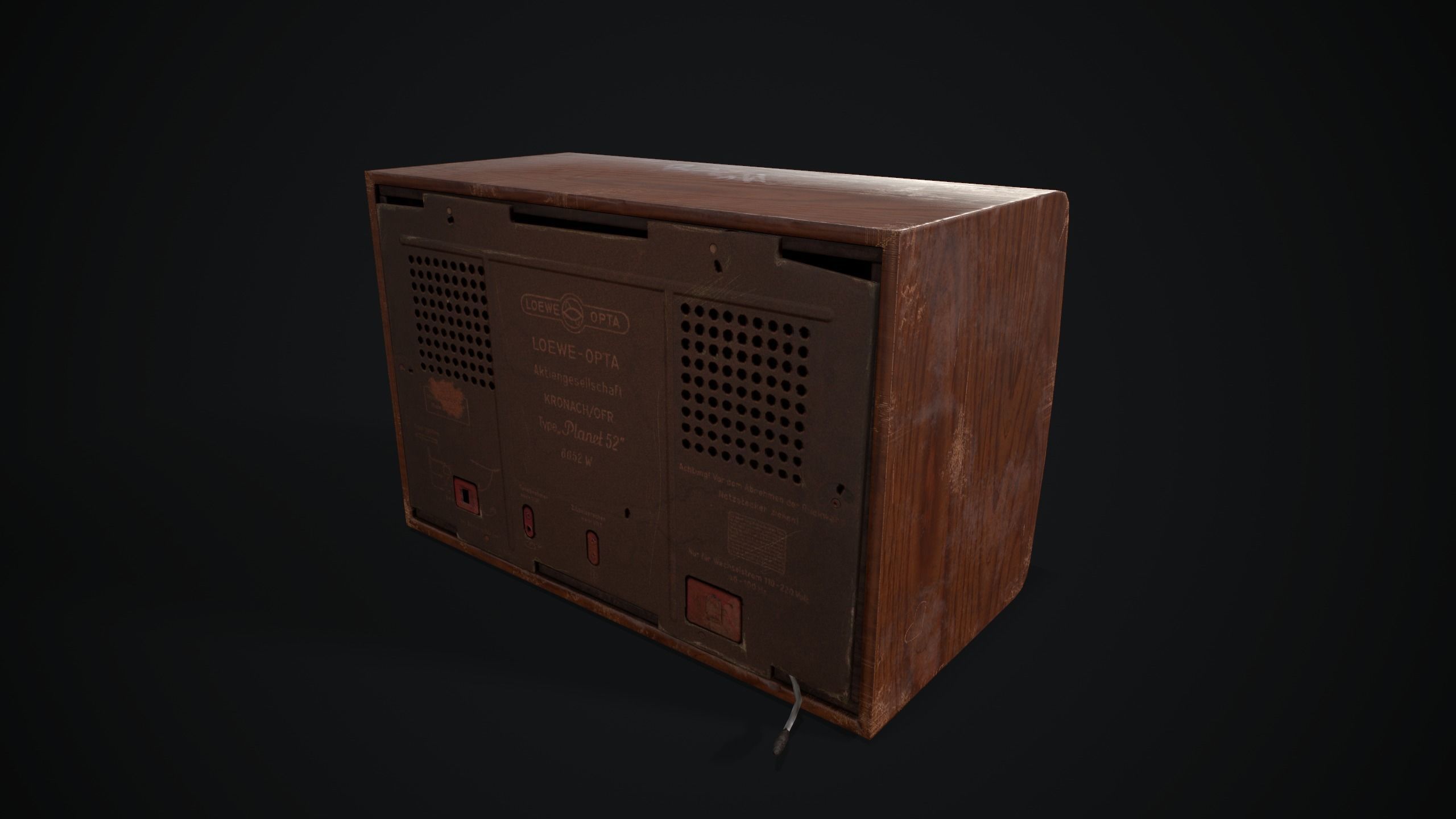 Radio Planet 52 Low-poly 3D model_4