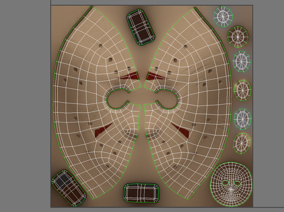 Hockey Mask Low-poly 3D model_10