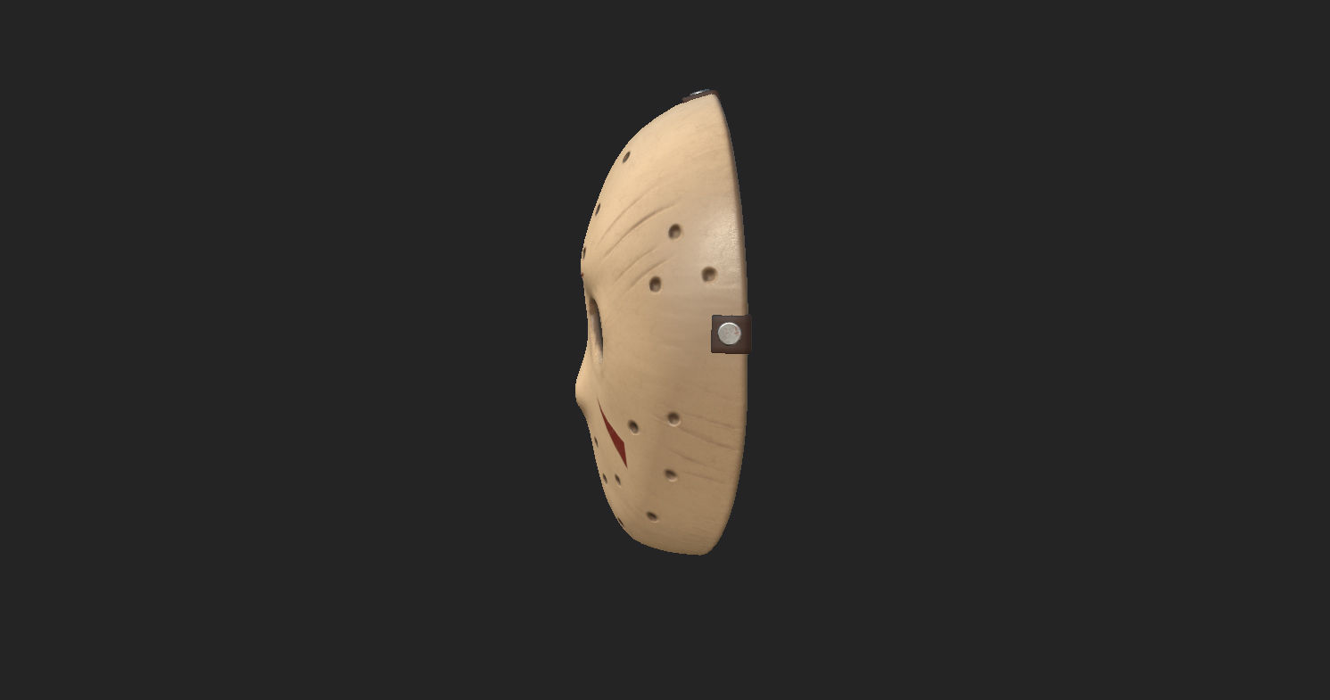 Hockey Mask Low-poly 3D model_20