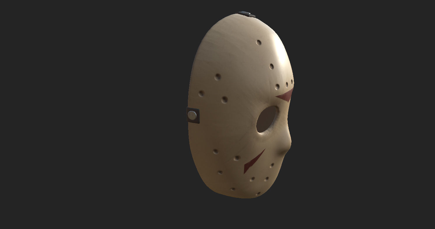 Hockey Mask Low-poly 3D model_16