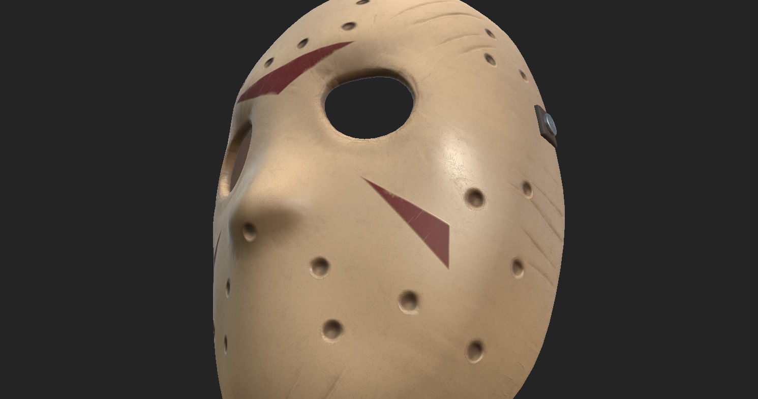 Hockey Mask Low-poly 3D model_21