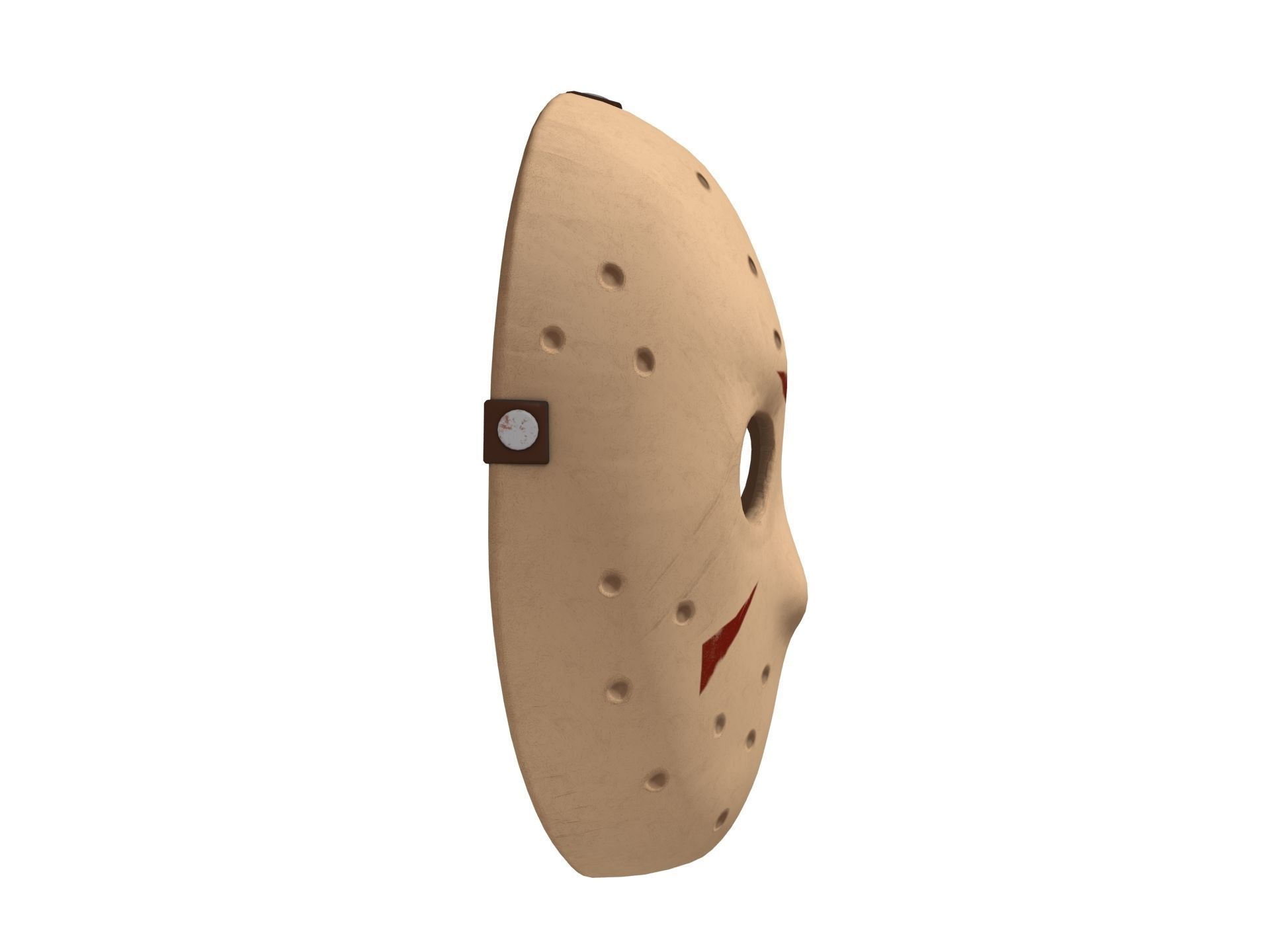 Hockey Mask Low-poly 3D model_2