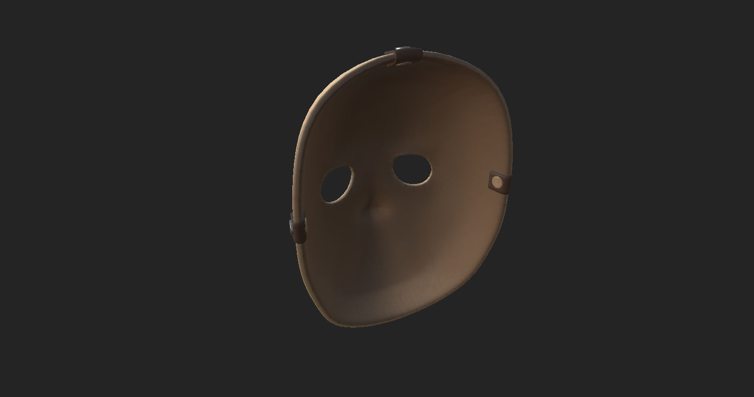 Hockey Mask Low-poly 3D model_19