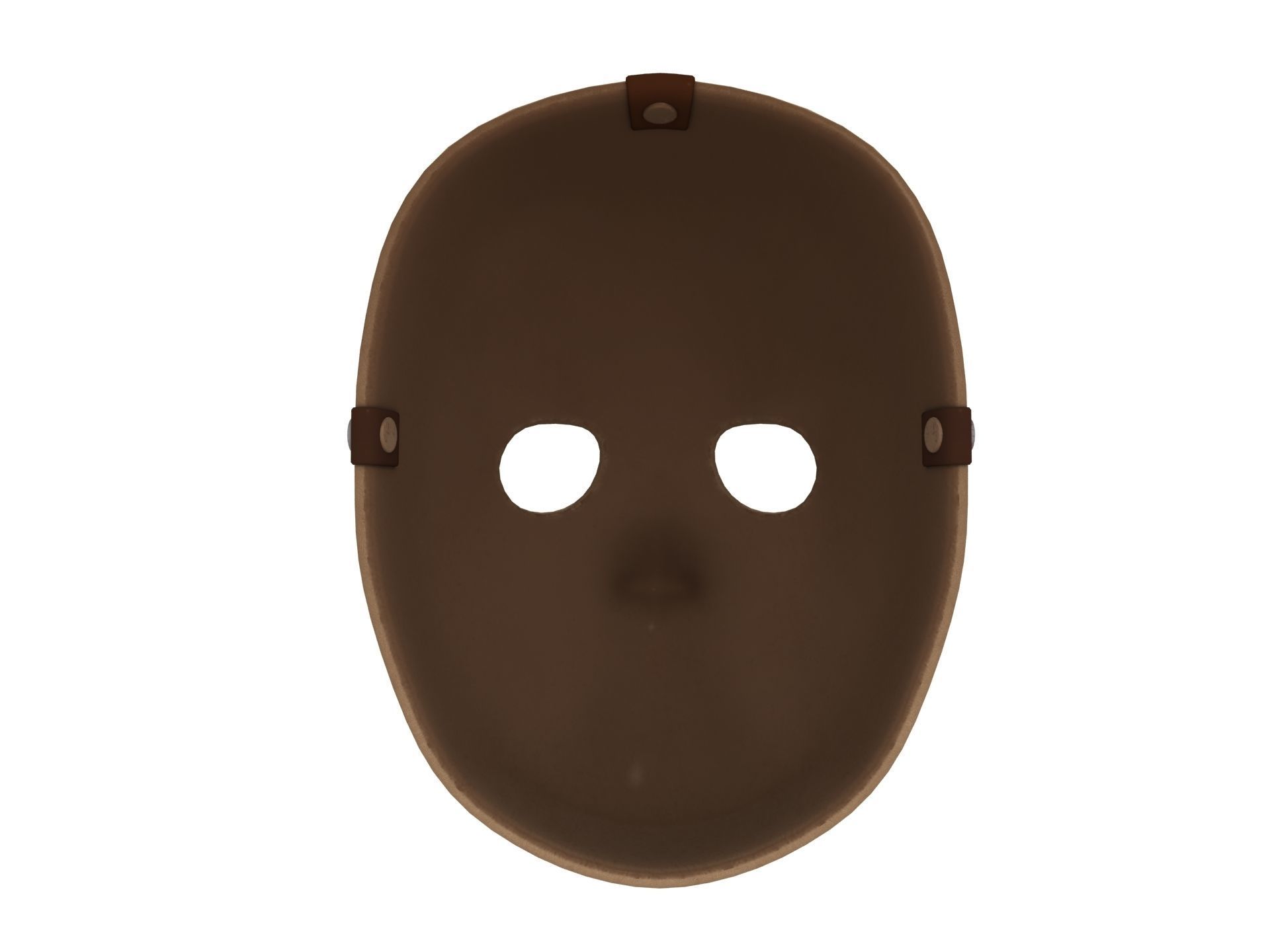 Hockey Mask Low-poly 3D model_3