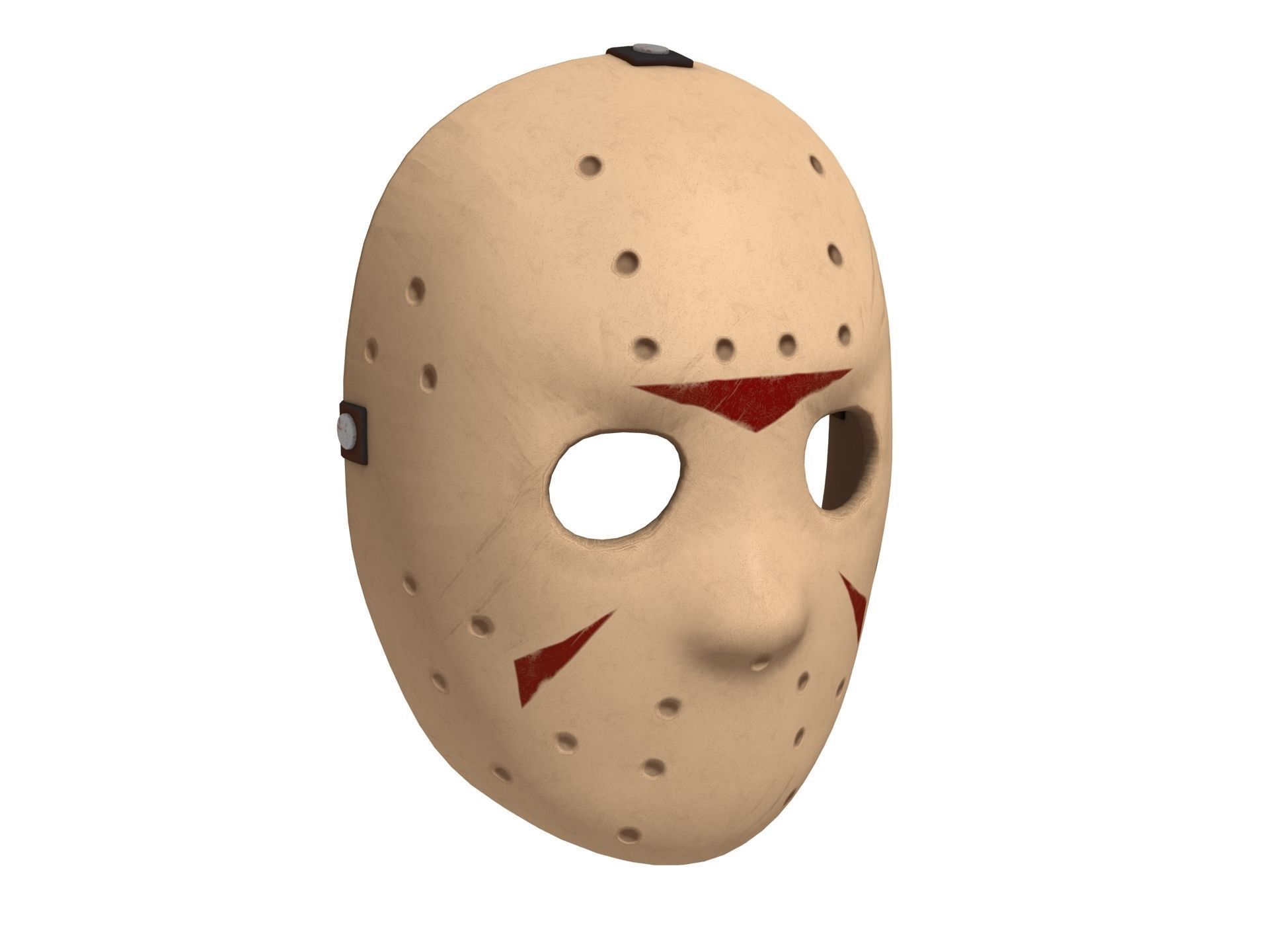 Hockey Mask Low-poly 3D model_6