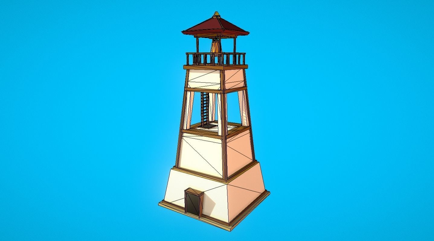 HIE LookOutTower N1 Low-poly 3D model_1