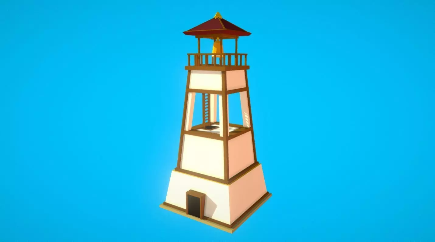 HIE LookOutTower N1 Low-poly 3D model_0