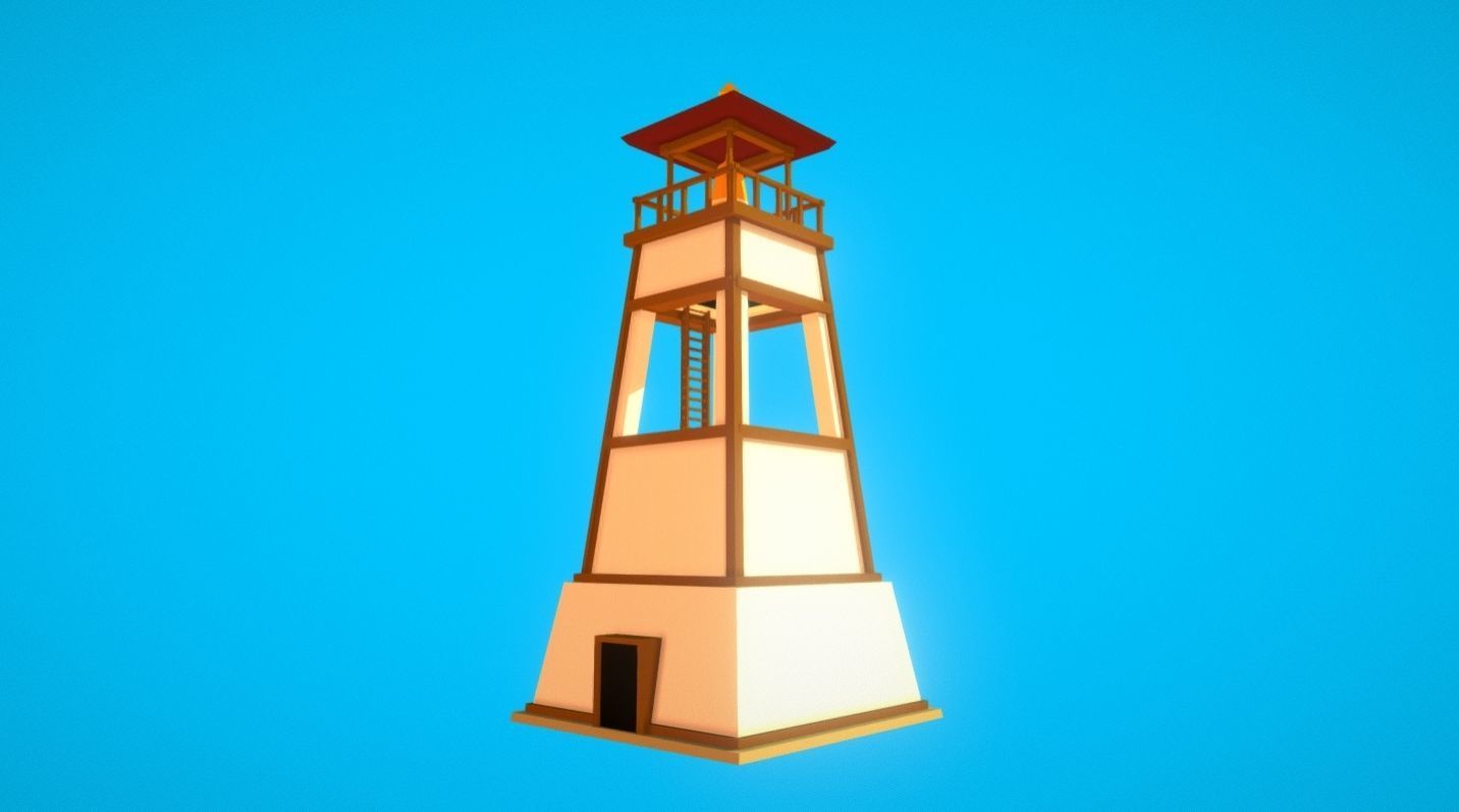 HIE LookOutTower N1 Low-poly 3D model_9