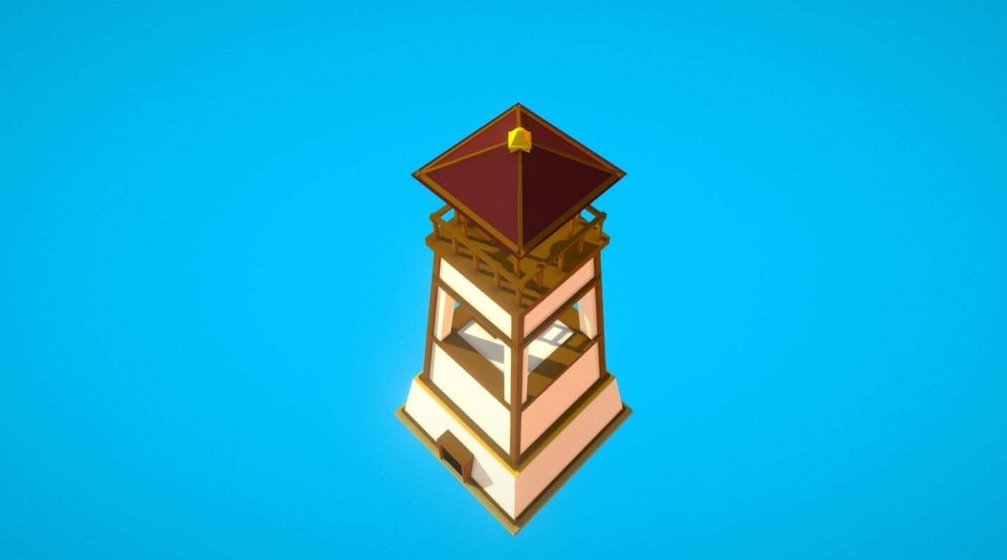 HIE LookOutTower N1 Low-poly 3D model_7