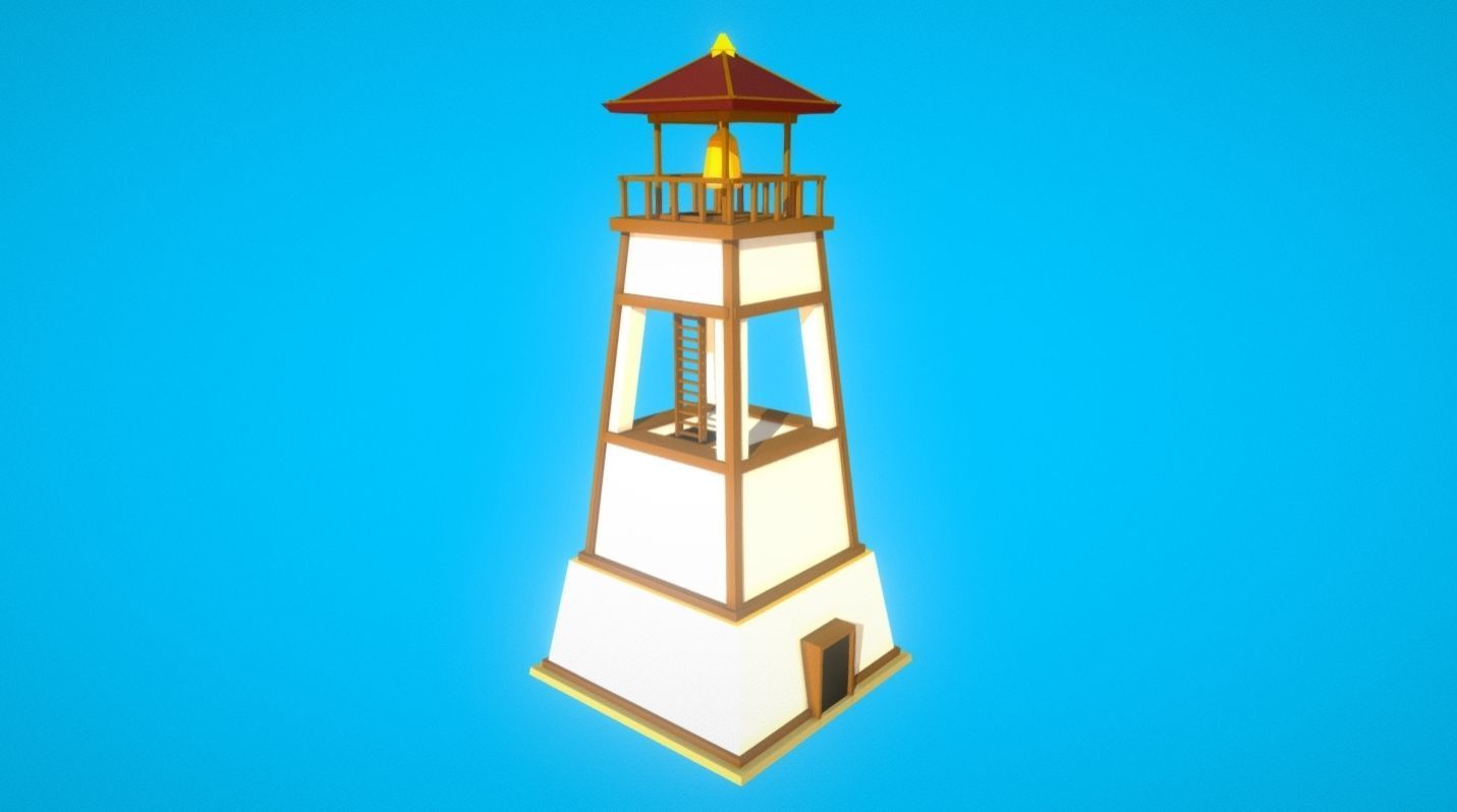 HIE LookOutTower N1 Low-poly 3D model_4