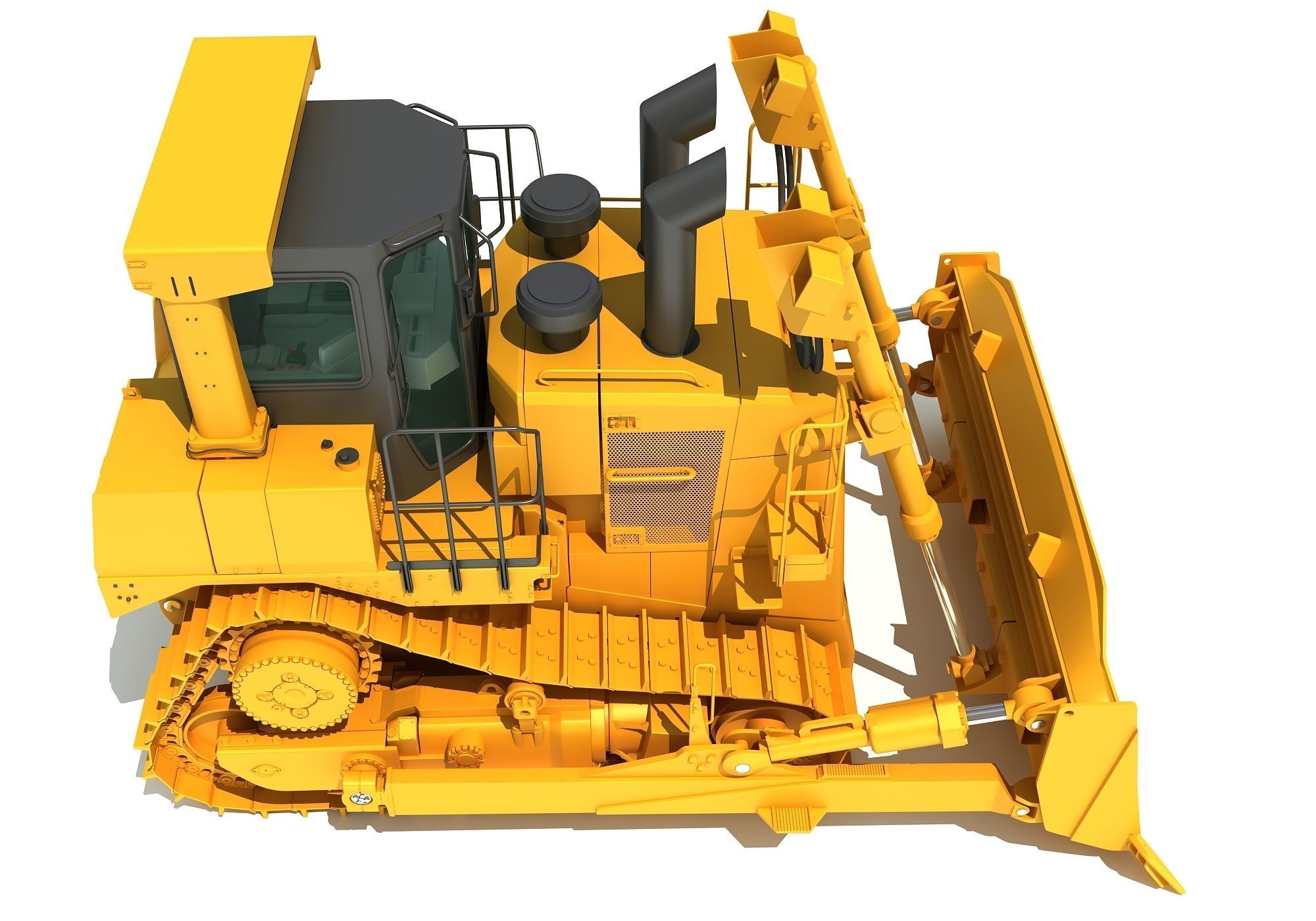 Bulldozer 3D model_7