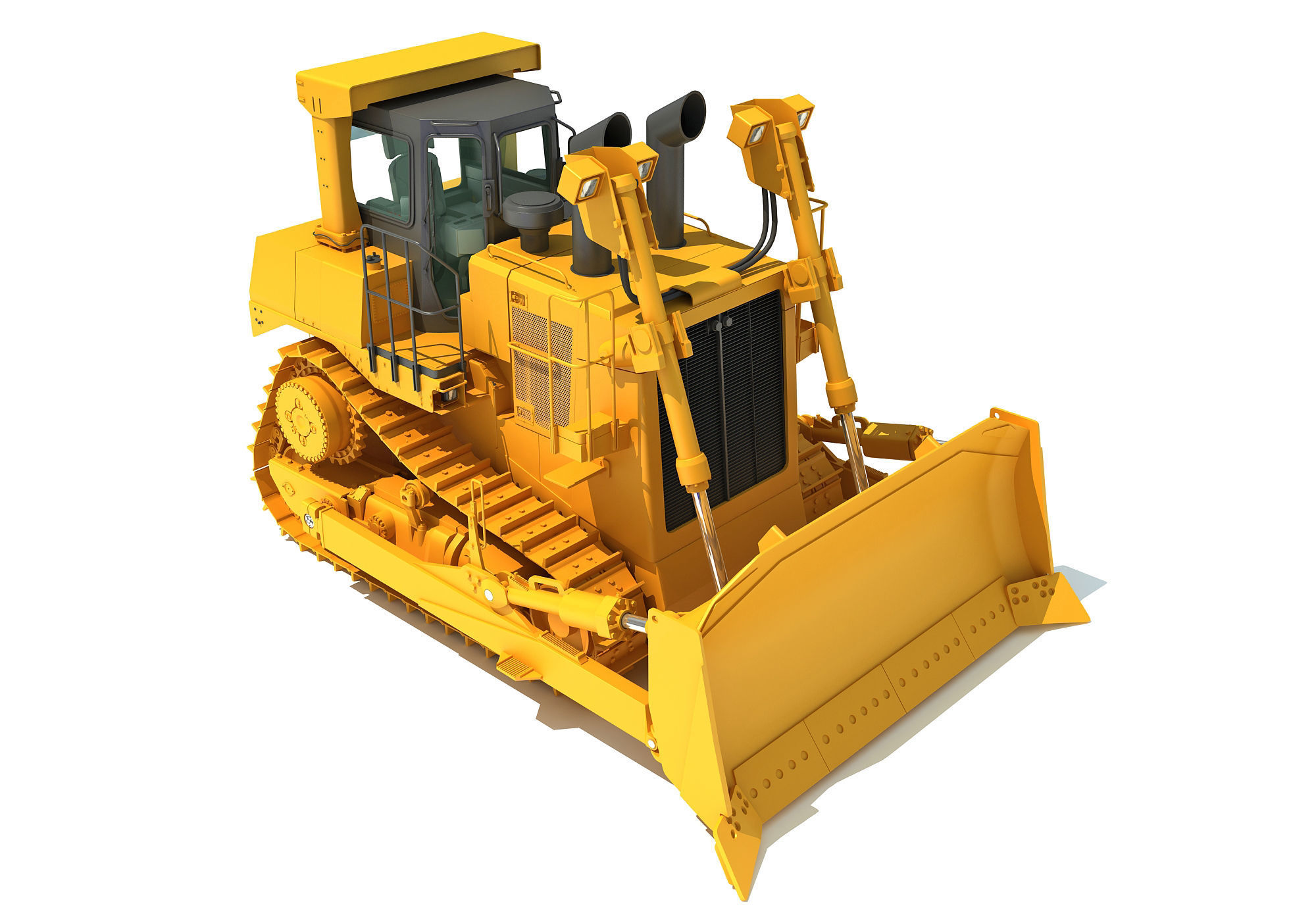 Bulldozer 3D model_8