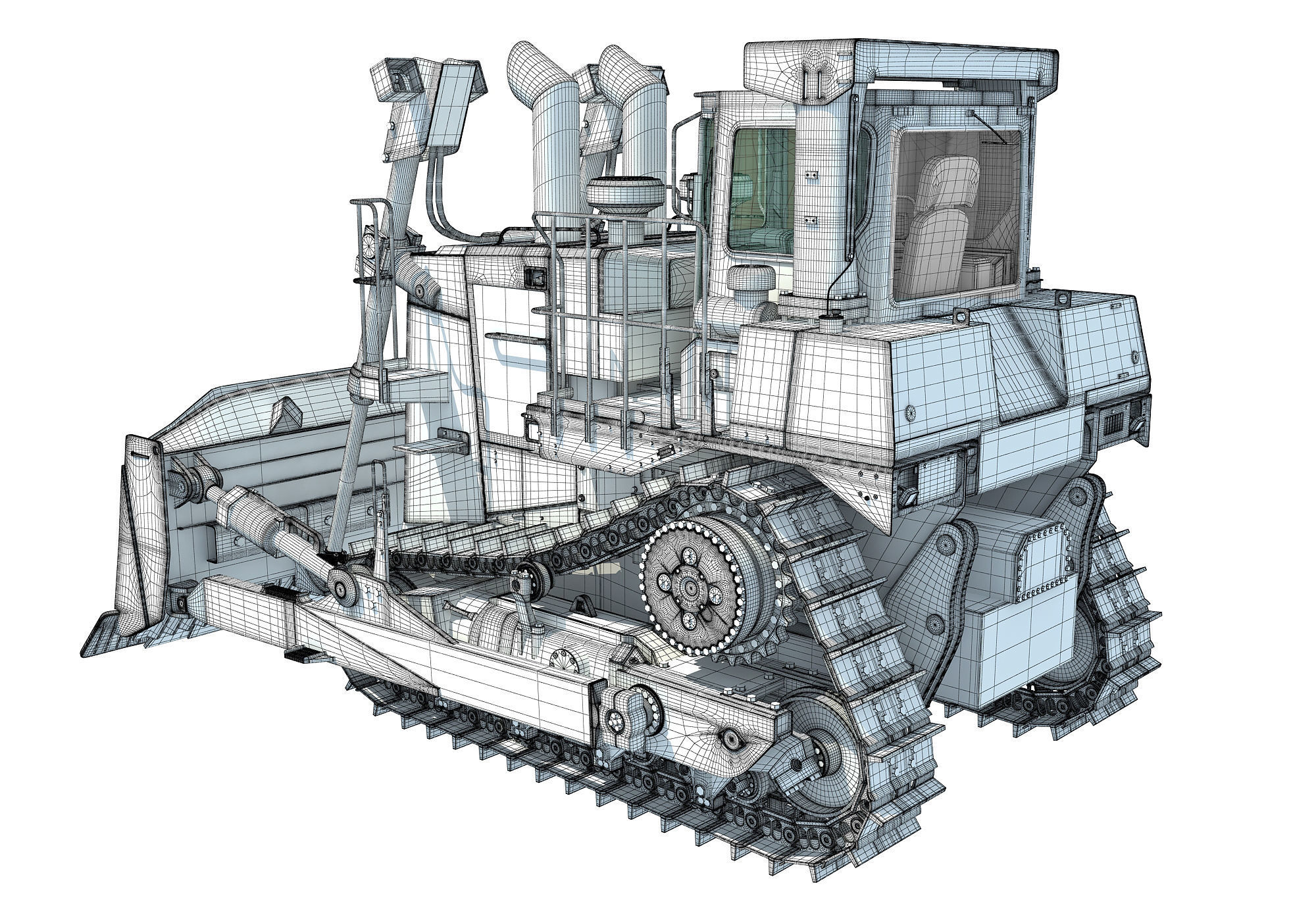 Bulldozer 3D model_14
