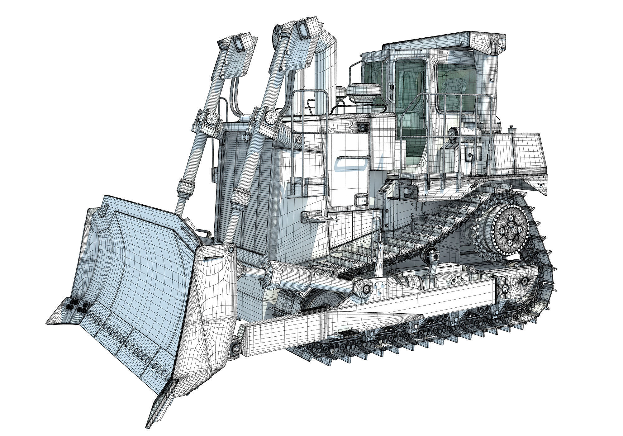 Bulldozer 3D model_13