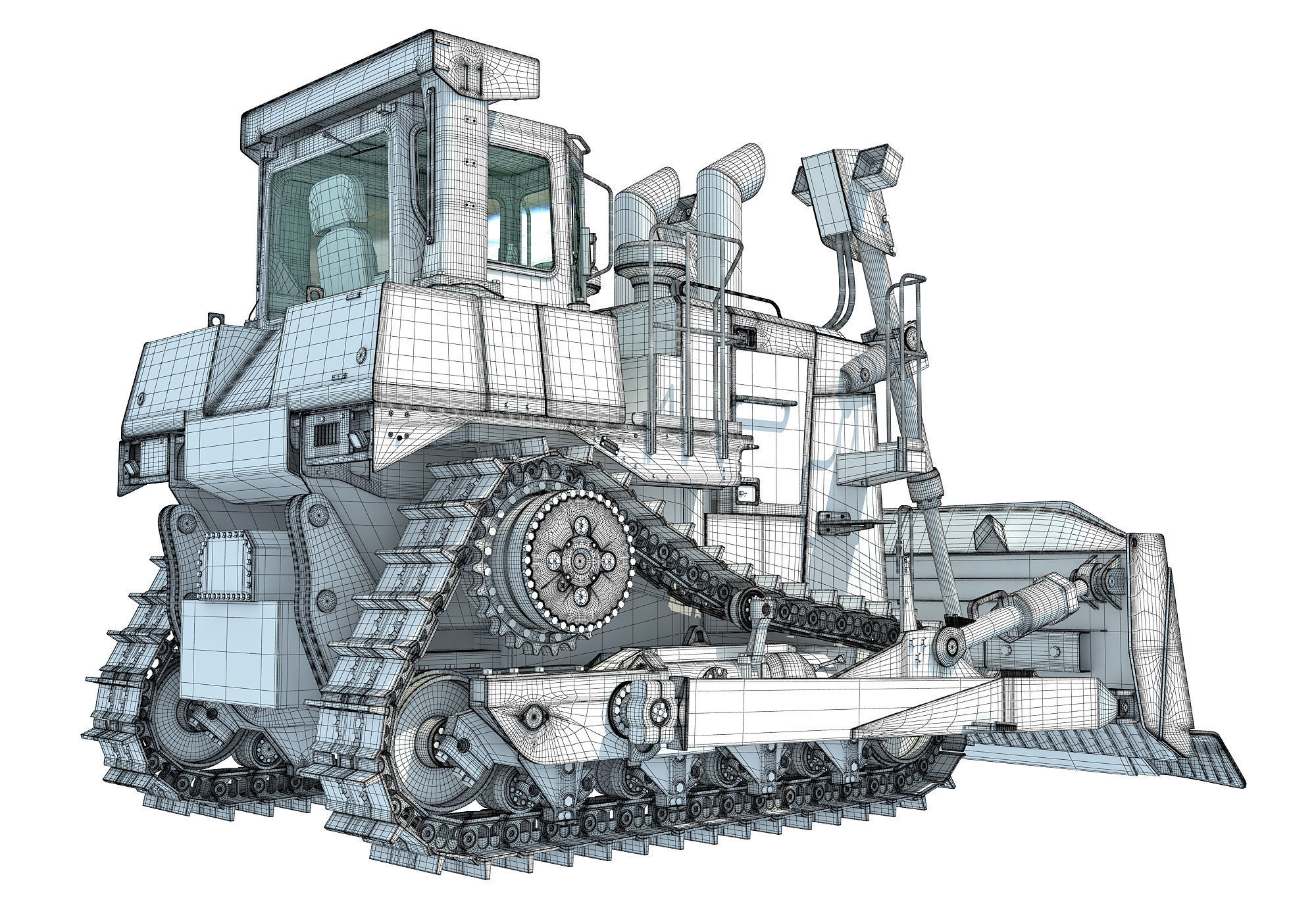 Bulldozer 3D model_15