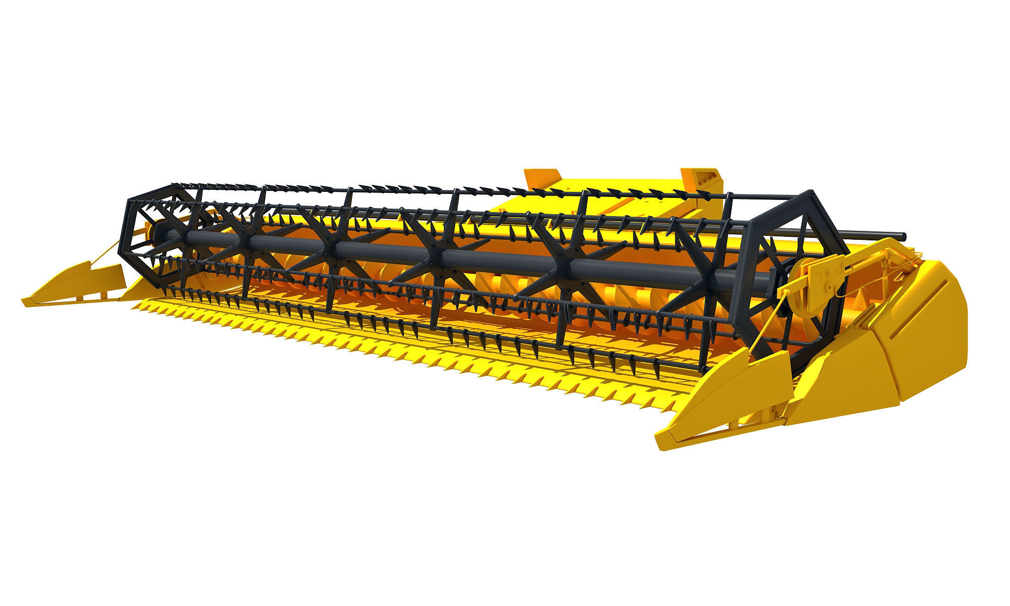 Combine Threshing 3D model_5