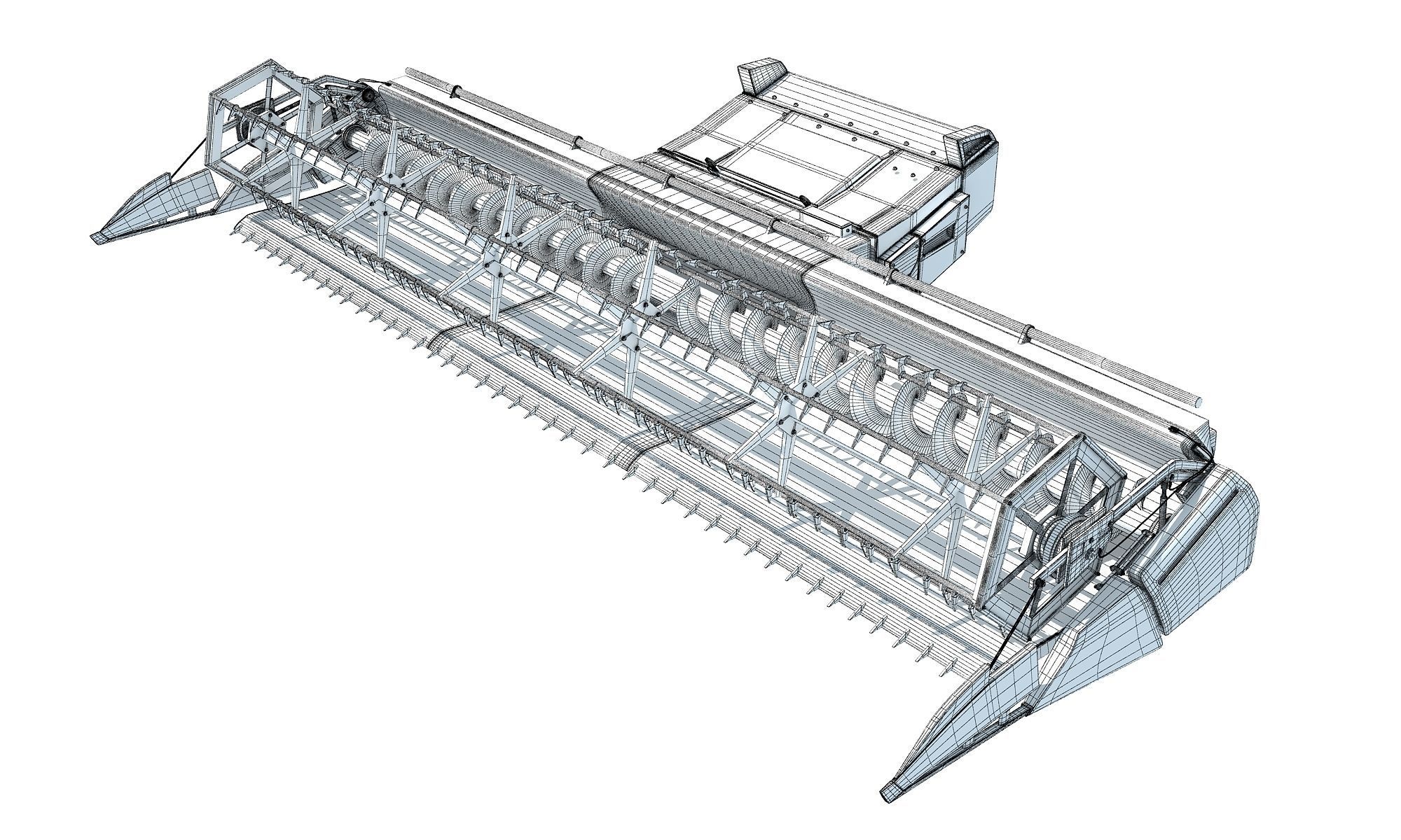 Combine Threshing 3D model_6