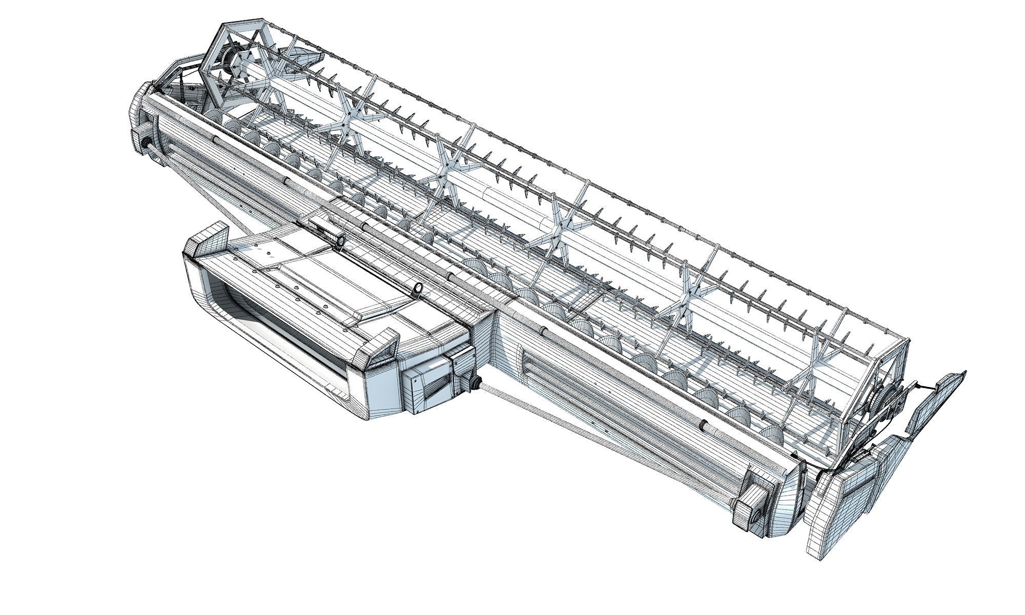 Combine Threshing 3D model_8