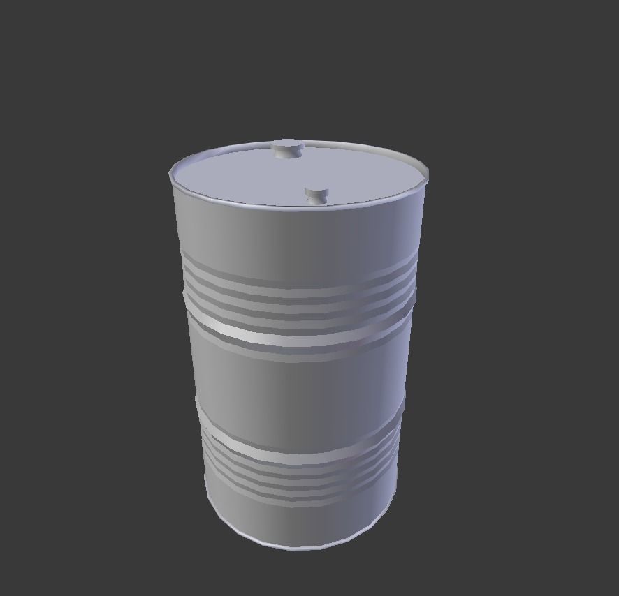 oil barrel 200l Low-poly 3D model_5