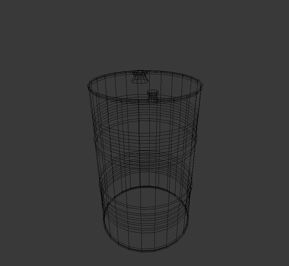 oil barrel 200l Low-poly 3D model_6