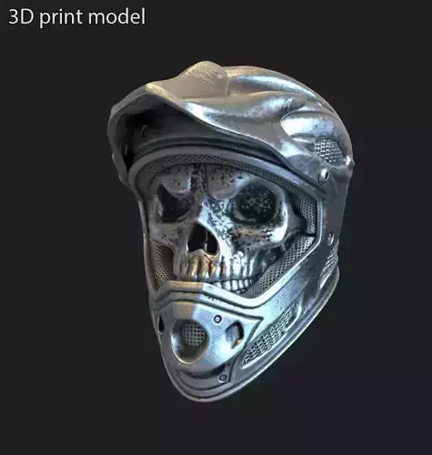  skull ring jewelry Biker helmet  vol5 3D print model