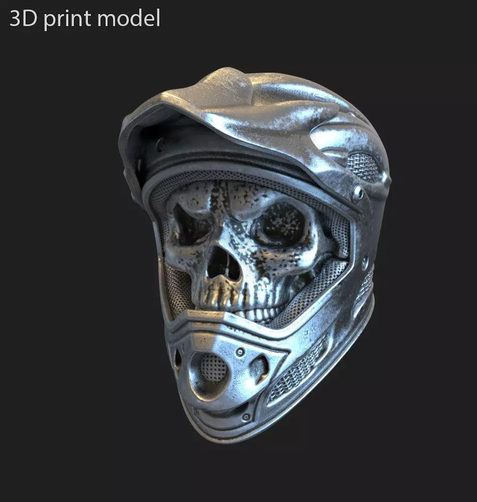 skull ring jewelry Biker helmet vol5 3D print model