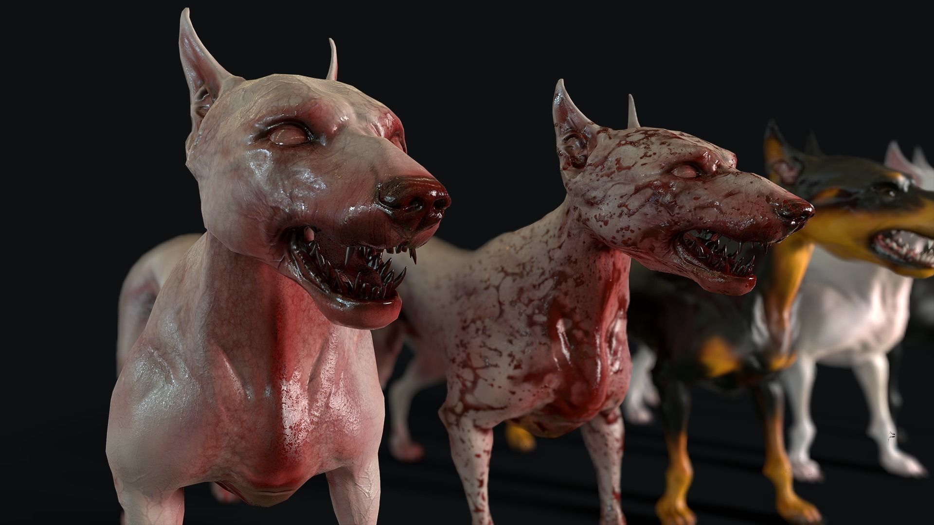 Combat Dog Low-poly 3D model_3