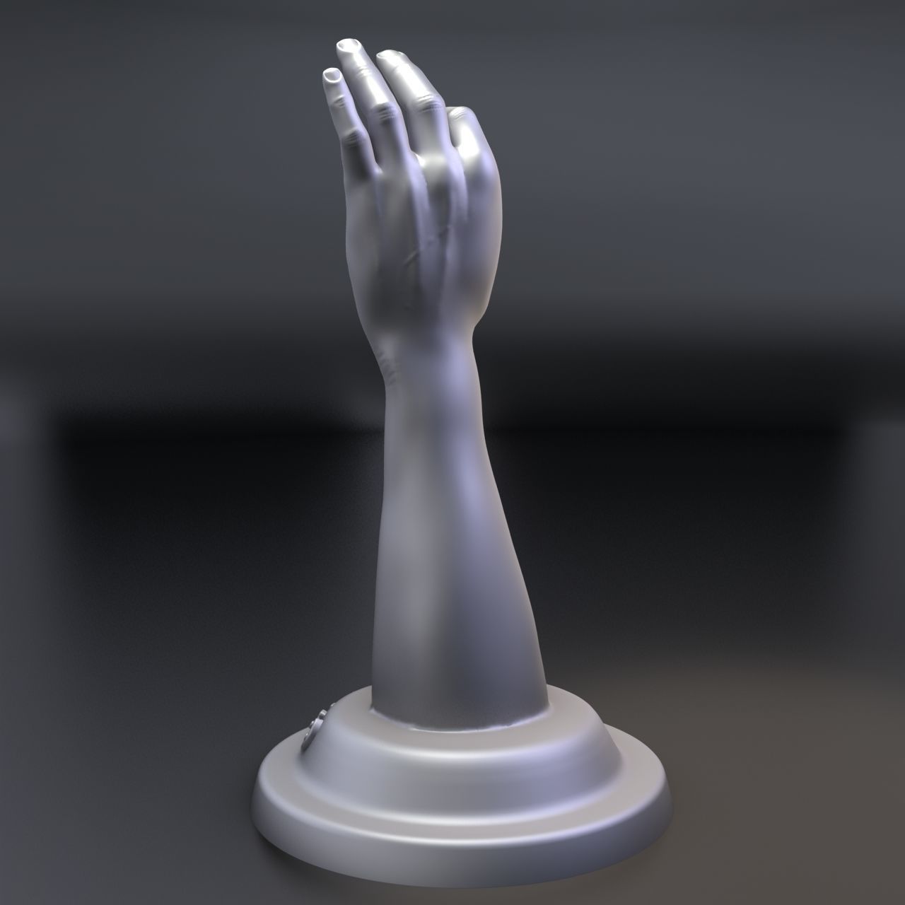 hand with OK gesture 3D print model_2