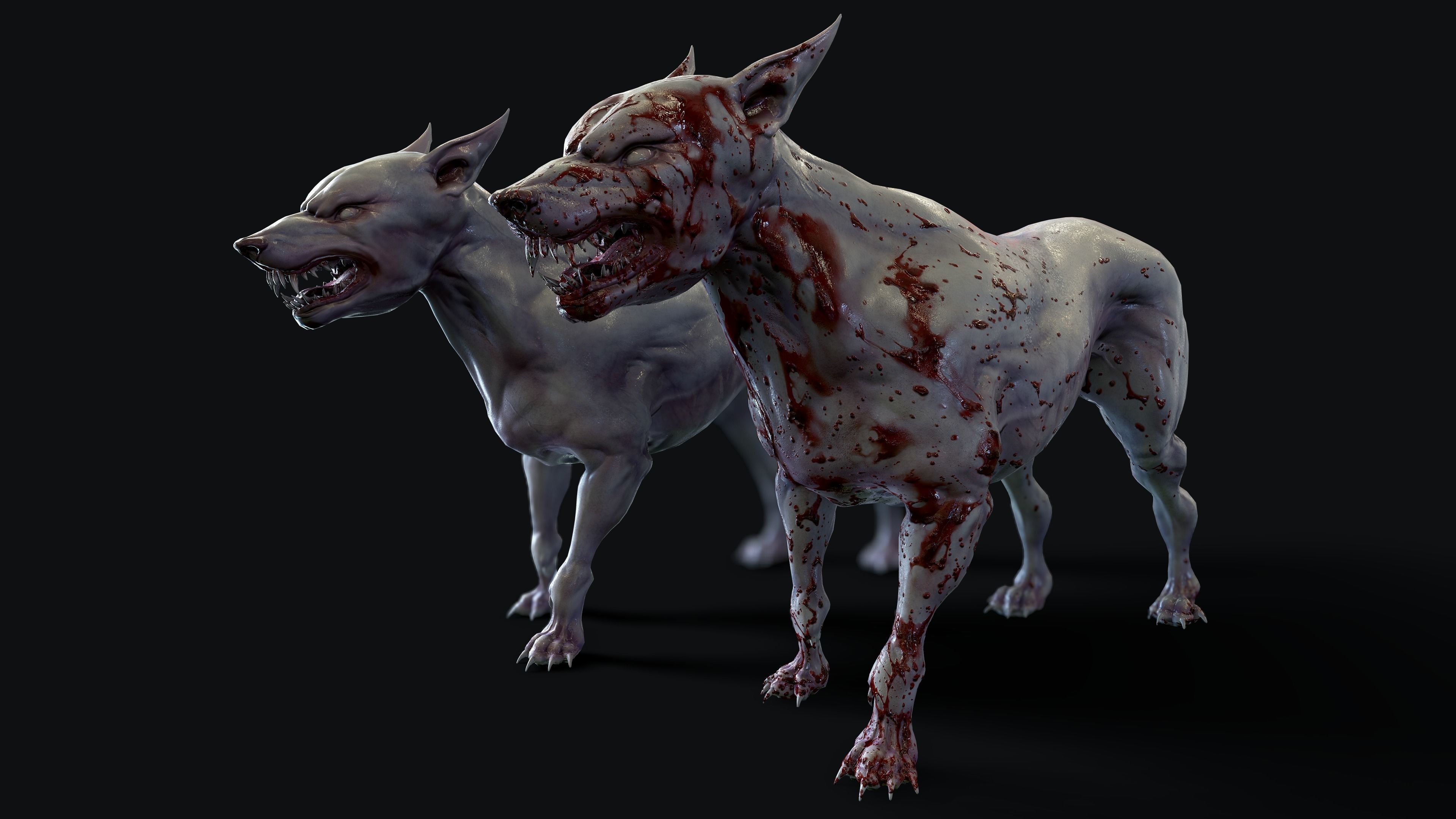 Mutant Dog Low-poly 3D model_13