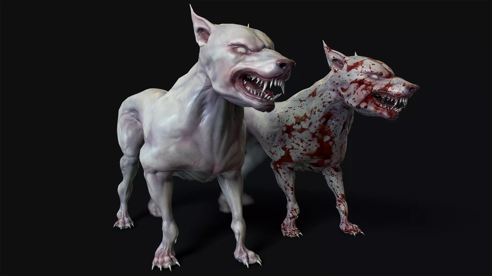Mutant Dog Low-poly 3D model_0