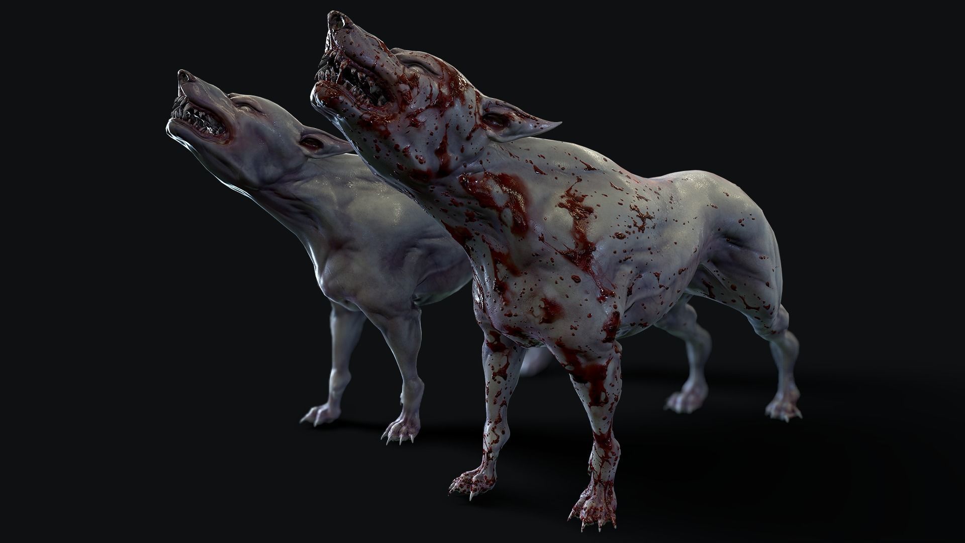 Mutant Dog Low-poly 3D model_3