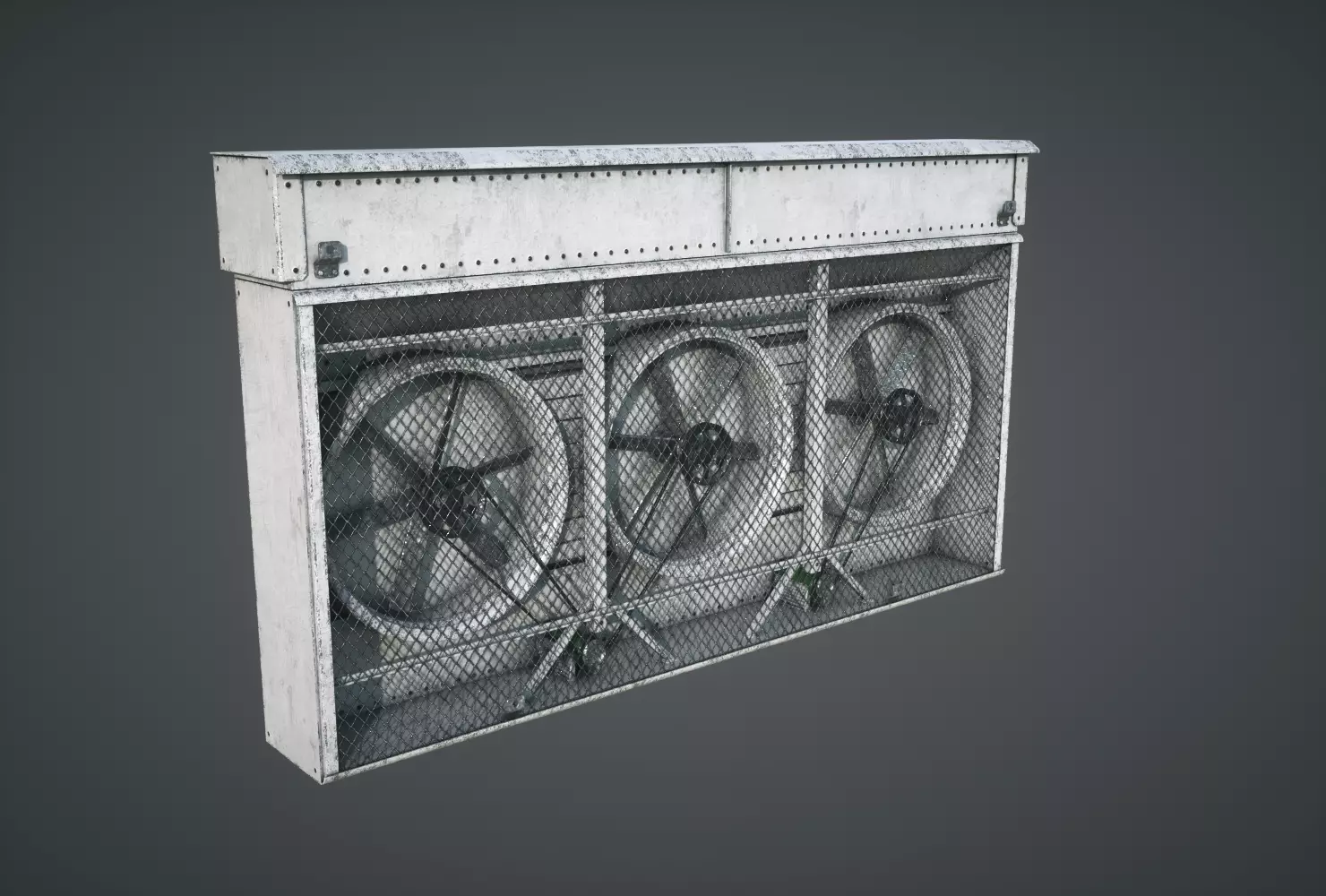 Vents Triple Fan Low-poly 3D model_0