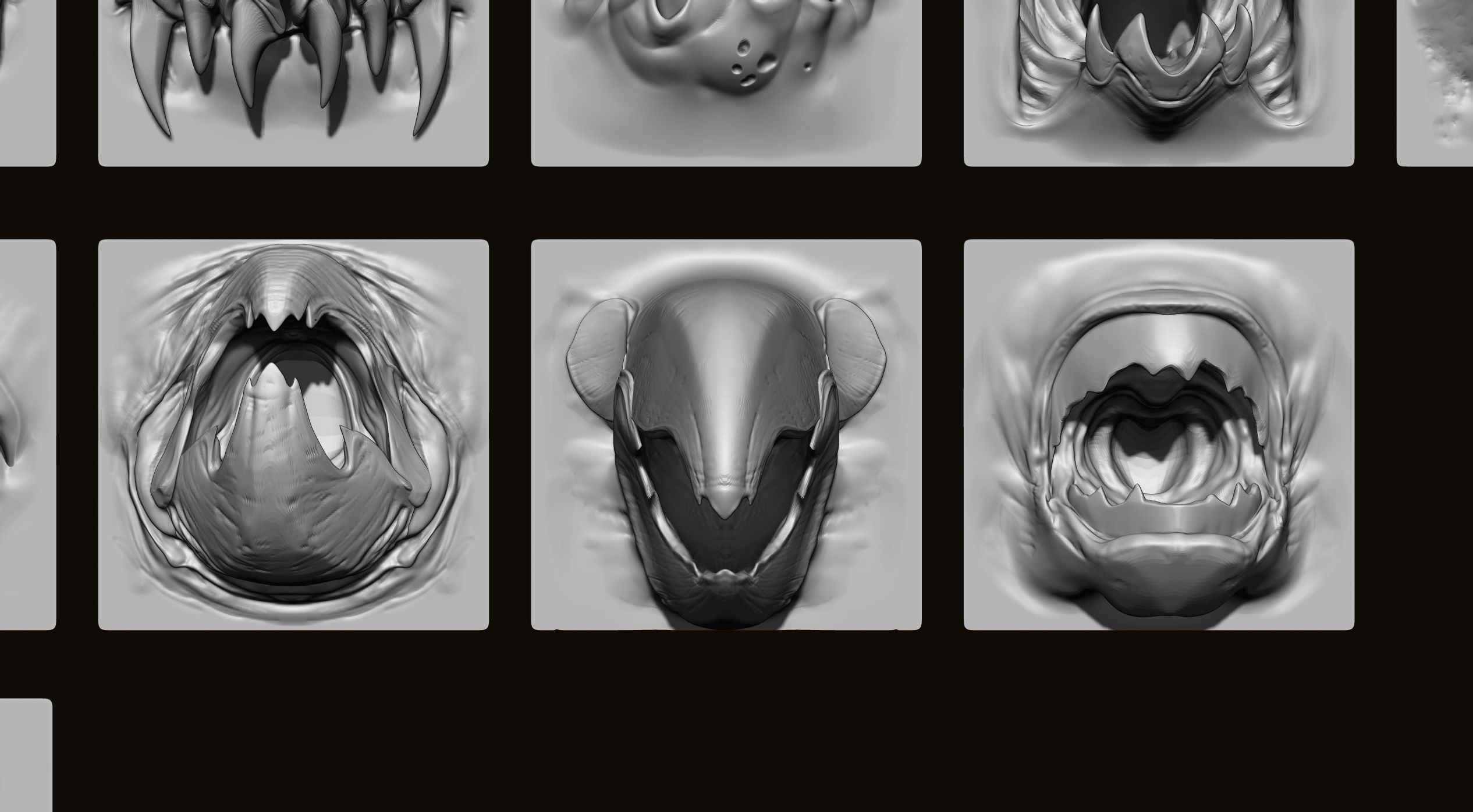MOUTHS - 40 ZBrush VDMs and 5 bonus variations 3D model_22