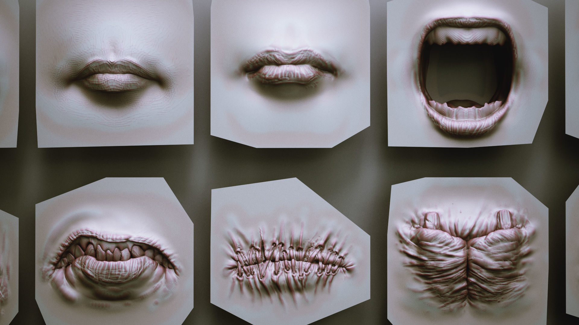 MOUTHS - 40 ZBrush VDMs and 5 bonus variations 3D model_6