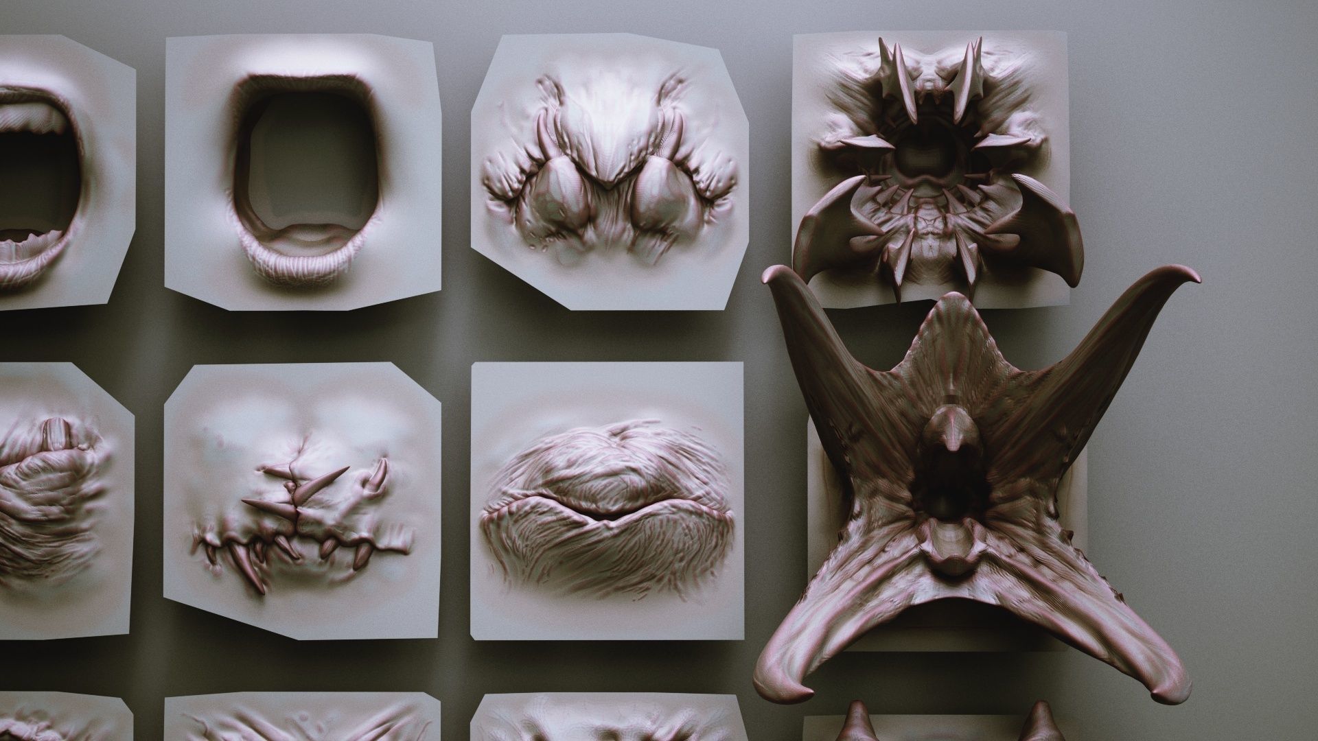 MOUTHS - 40 ZBrush VDMs and 5 bonus variations 3D model_8