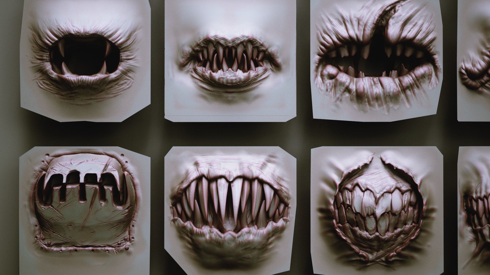 MOUTHS - 40 ZBrush VDMs and 5 bonus variations 3D model_10
