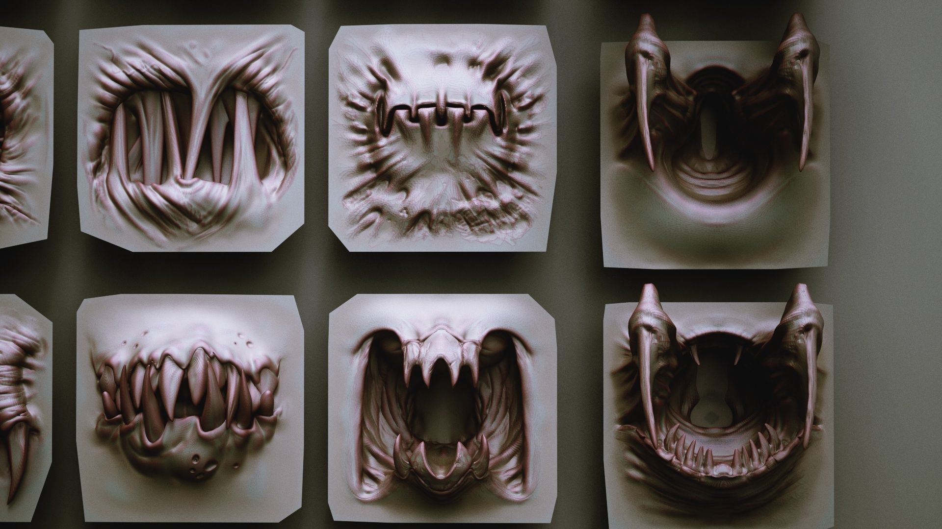 MOUTHS - 40 ZBrush VDMs and 5 bonus variations 3D model_13