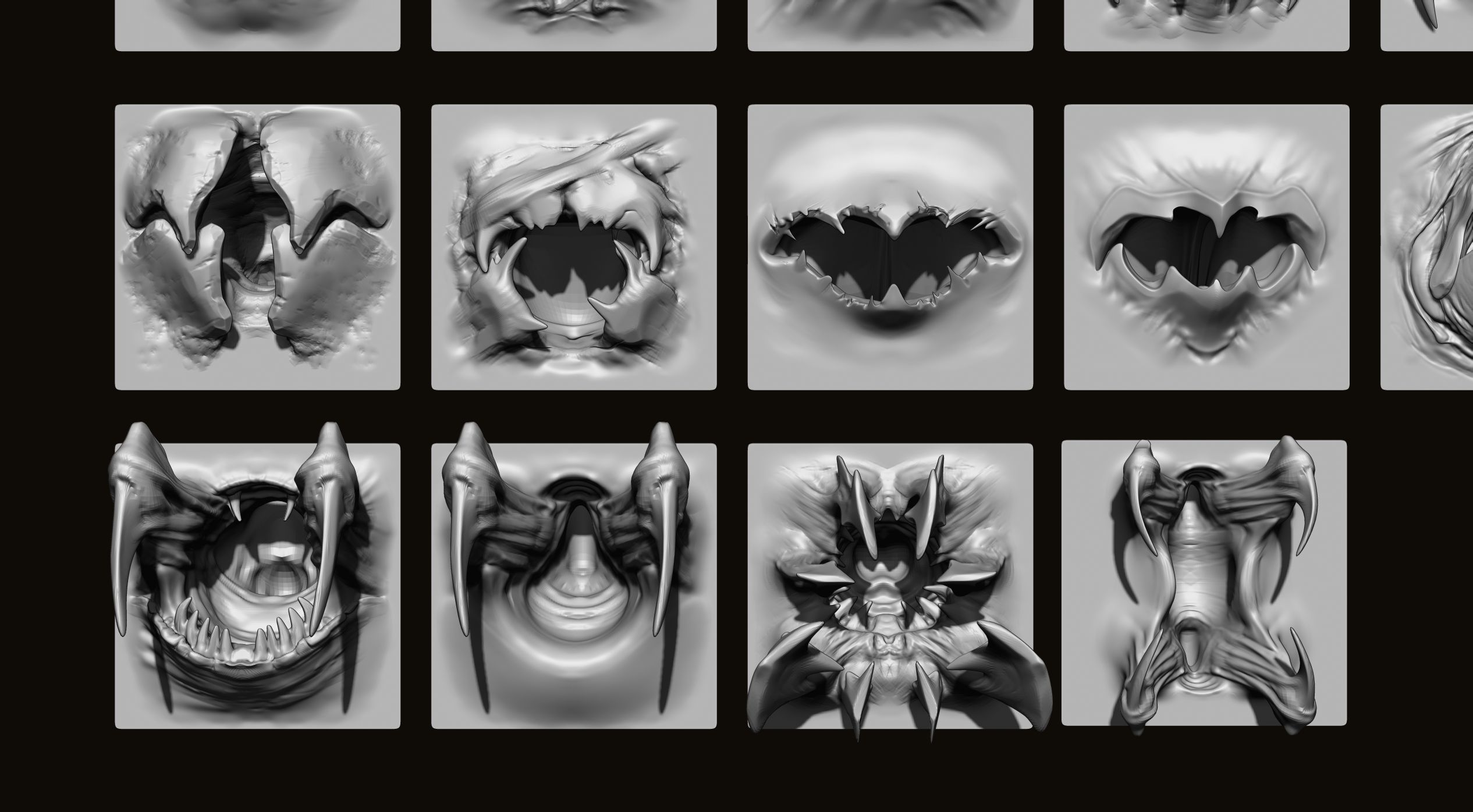 MOUTHS - 40 ZBrush VDMs and 5 bonus variations 3D model_21
