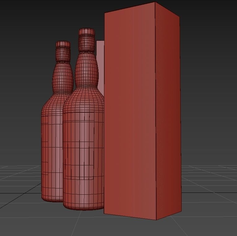 Talisker Whiskey  and Glass 3D model_19