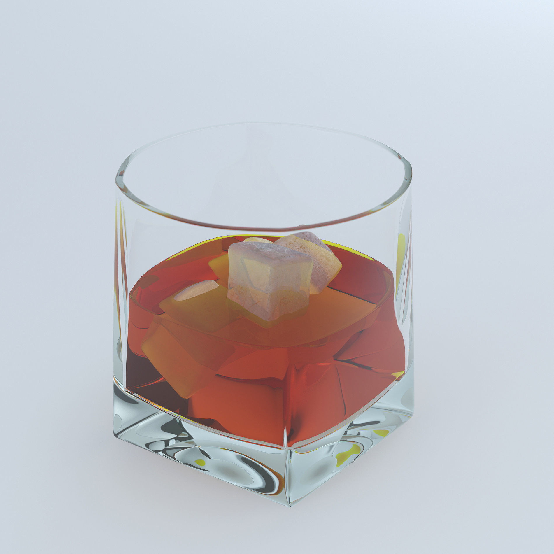 Talisker Whiskey  and Glass 3D model_7