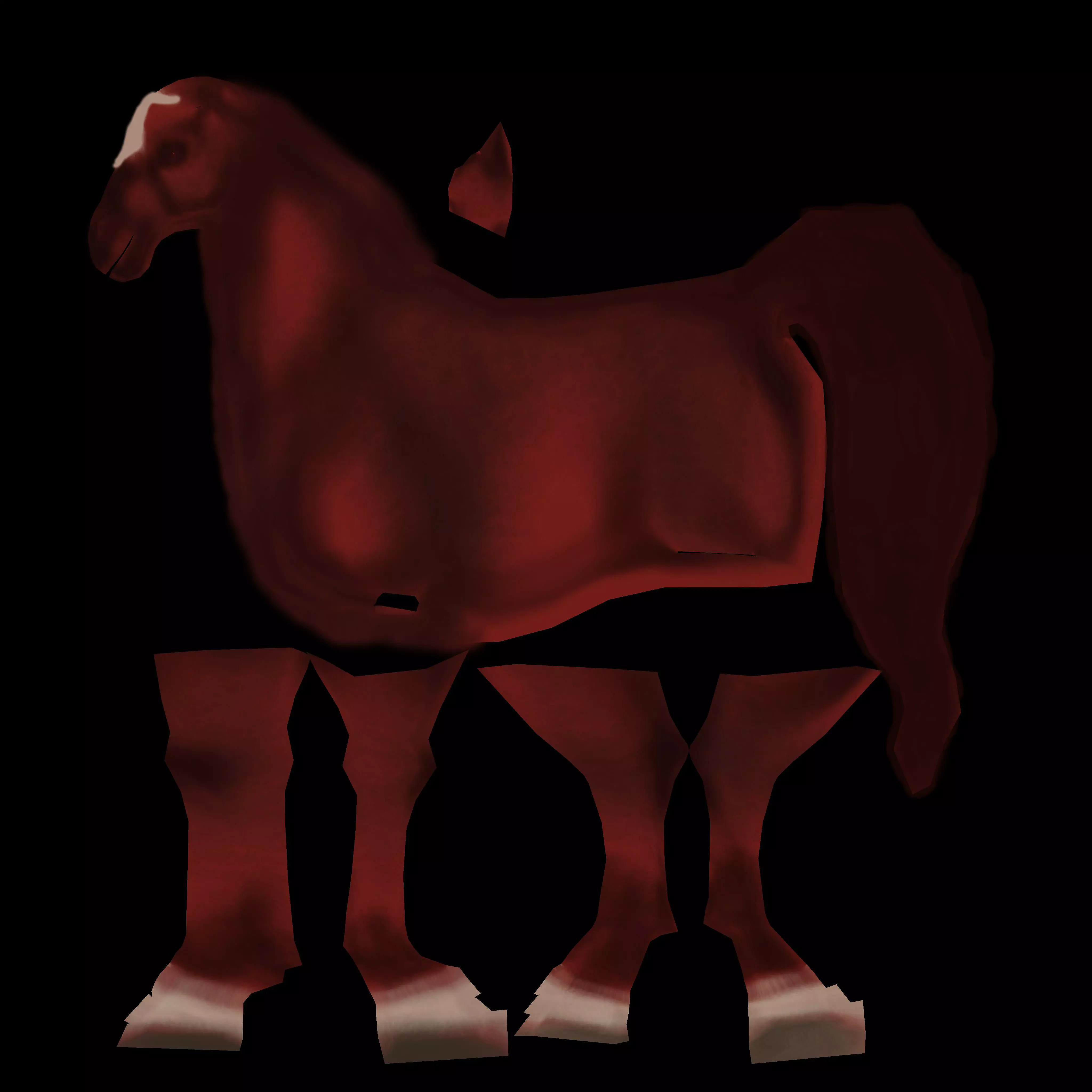 Horse maya 3D model_0