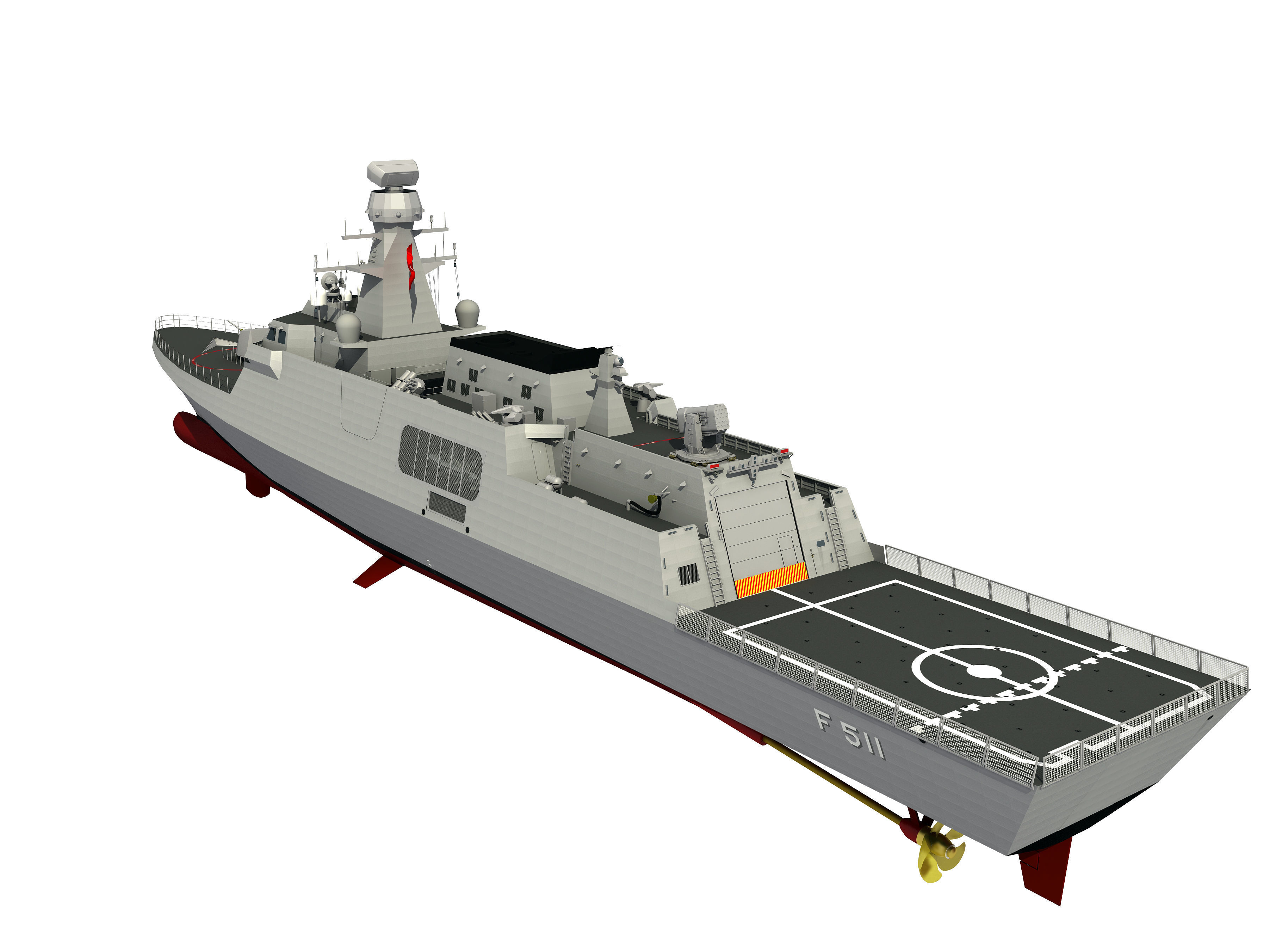 MILGEM CLASS CORVETTE TCG HEYBELIADA 3D model_8